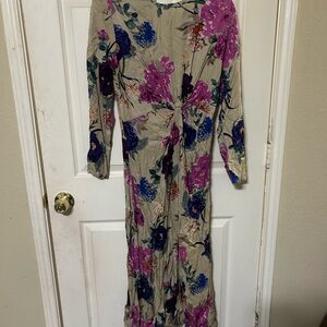 H&M Floral Print Dress with Purple and Blue Accents